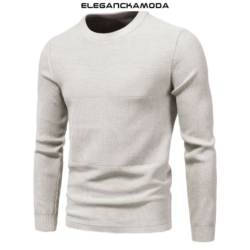 elegancki sweter męski modny miejski sport różowy