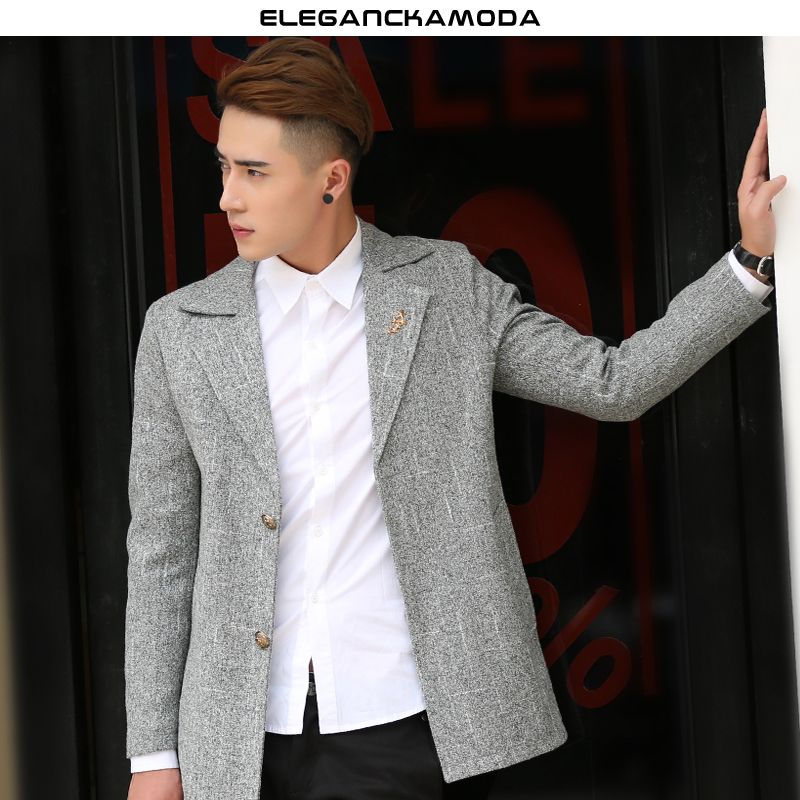 męska kurtka slim outdoor slim chic jacket grey