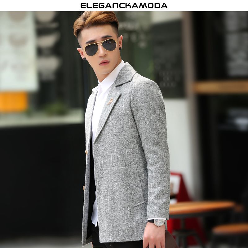 męska kurtka slim outdoor slim chic jacket grey