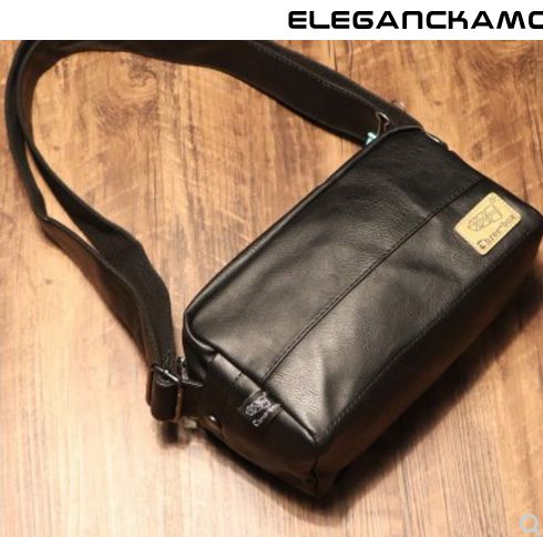 męska torba na ramię mini car stitching crossbody bag czarna