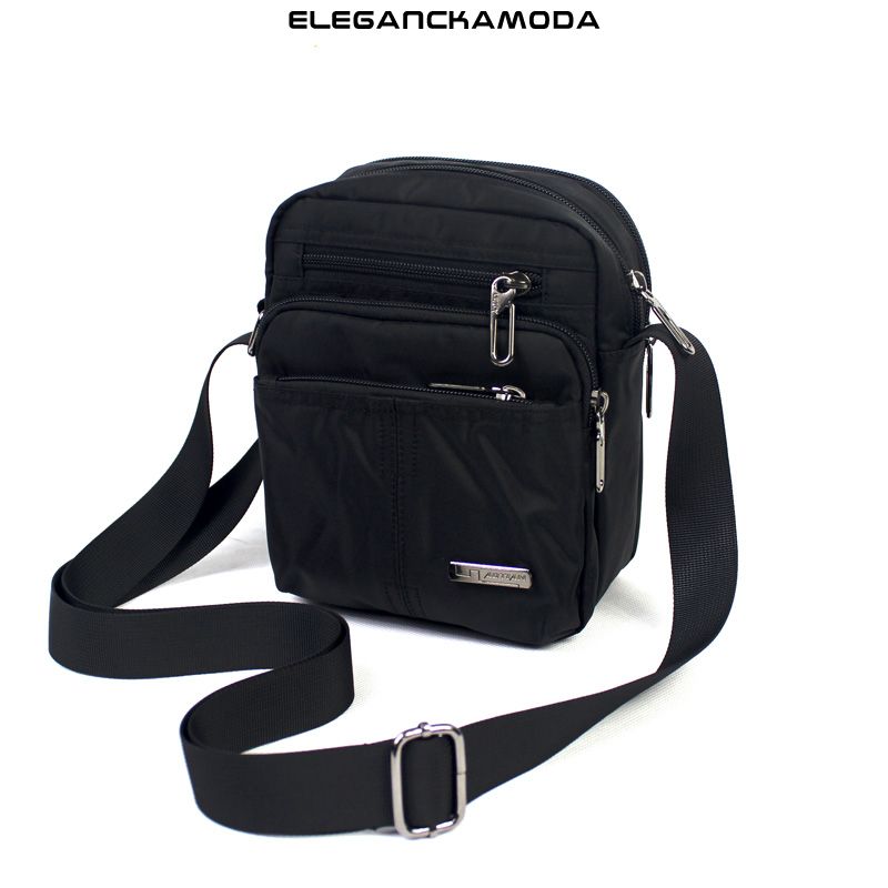 męska torba na ramię oxford cloth messenger bag canvas classic black