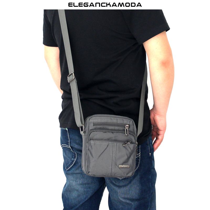 męska torba na ramię oxford cloth messenger bag canvas classic black