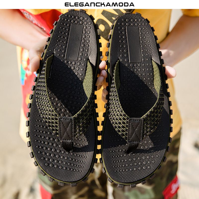 męskie japonki trend outdoorowy casualowe letnie buty plażowe czarne