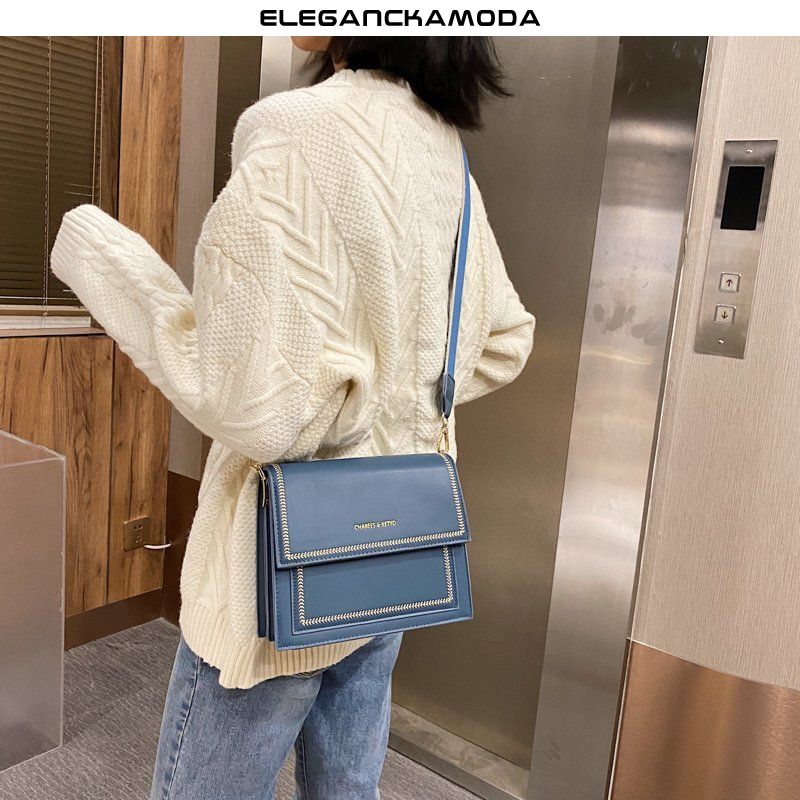 modna damska torebka na ramię w stylu retro flip crossbody torba skórzany pasek na ramię brązowy