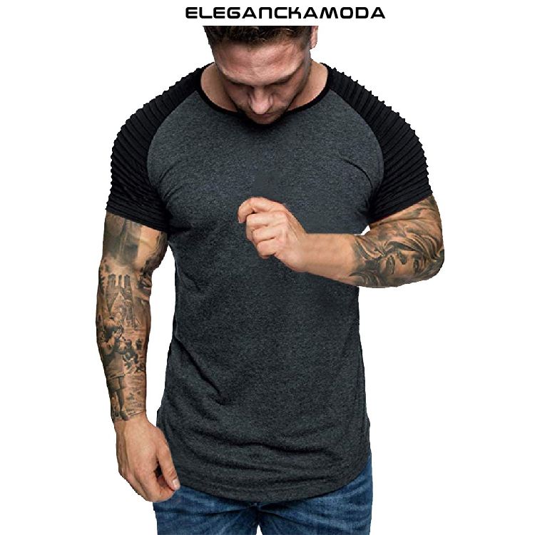 t-shirt męski z okrągłym dekoltem i krótkim rękawem fitness biały