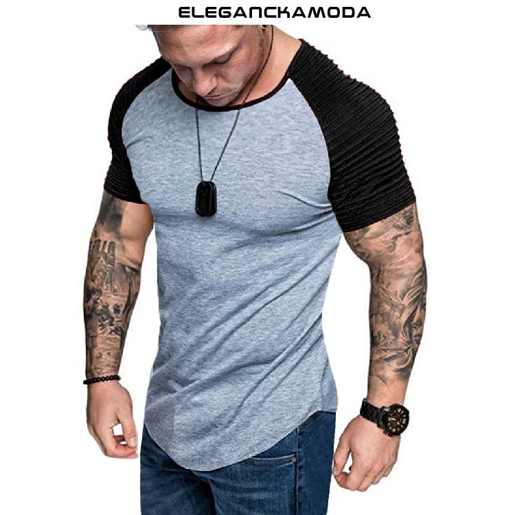 t-shirt męski z okrągłym dekoltem i krótkim rękawem fitness biały