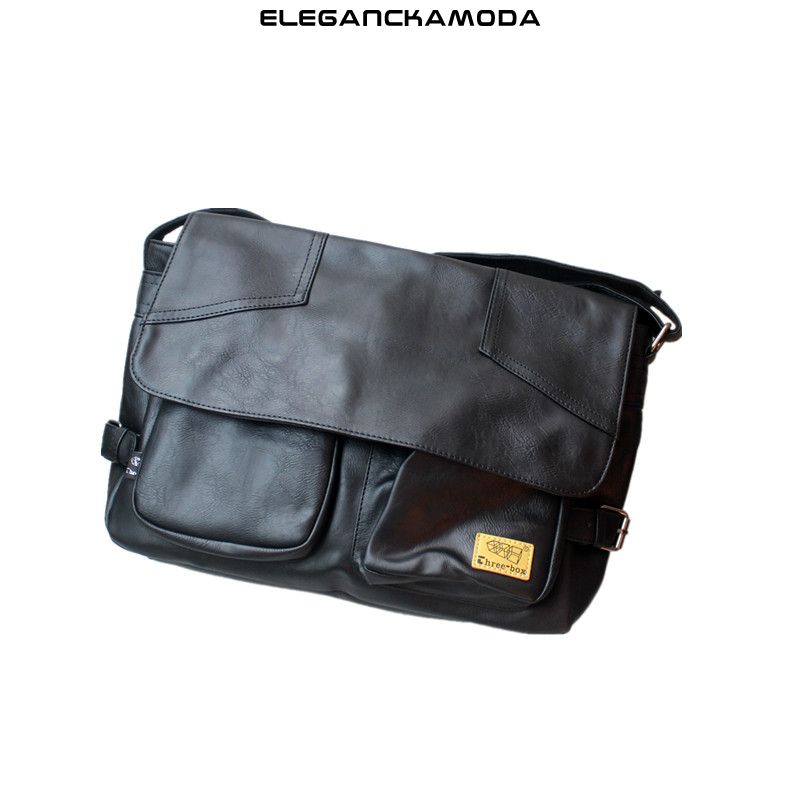 torba crossbody męska torba na ramię z wieloma kieszeniami czarna