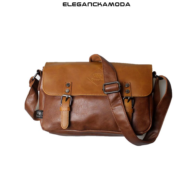 torba crossbody męska trend retro dziki torba na ramię brązowa