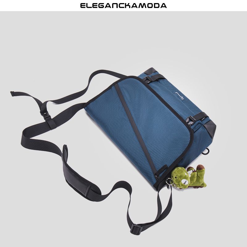 torba crossbody torba na ramię męska torba narzędziowa płócienna niebieska