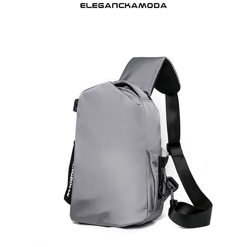 torba crossbody w jednolitym kolorze torba na ramię męska szara