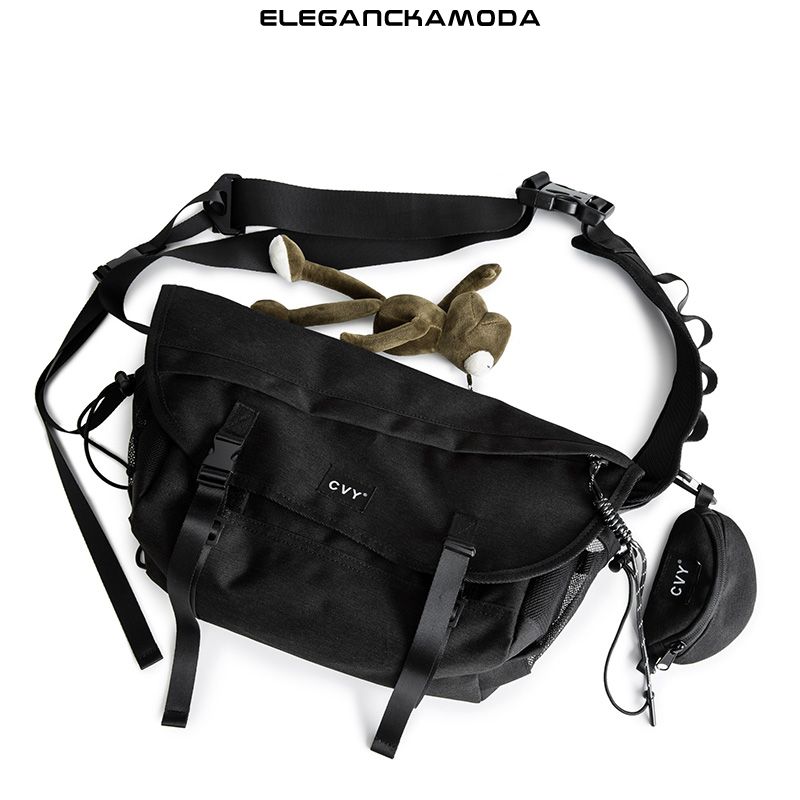 torba na ramię crossbody męska torba na narzędzia moda codzienna czarna