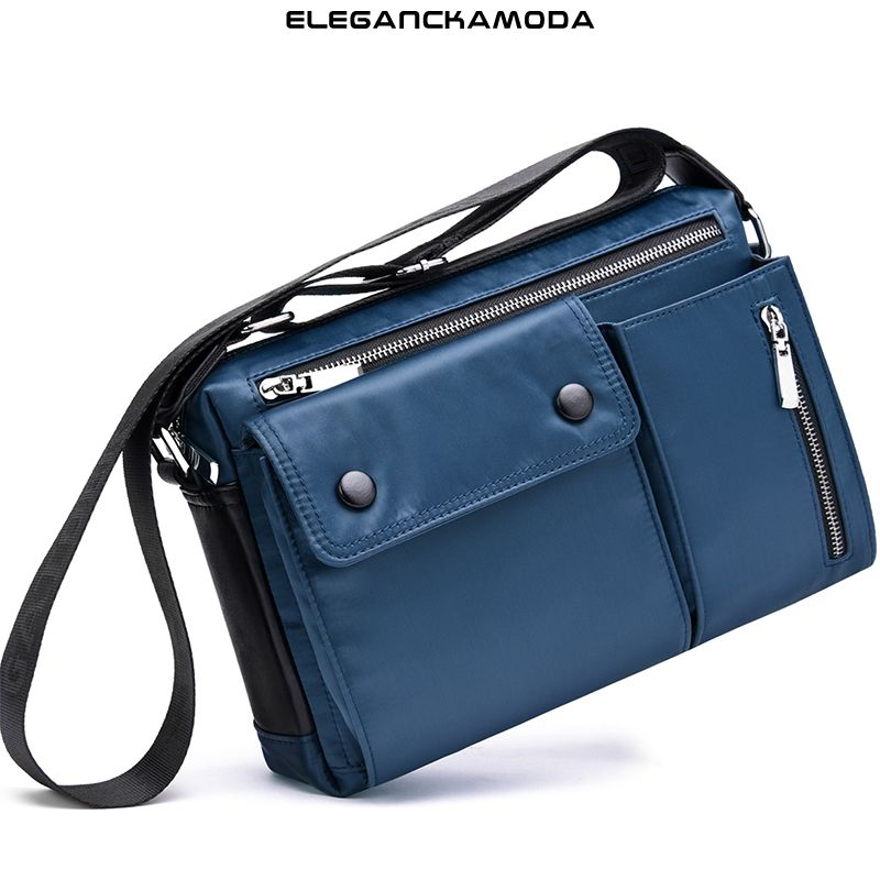 torba na ramię crossbody męska oxford summer blue