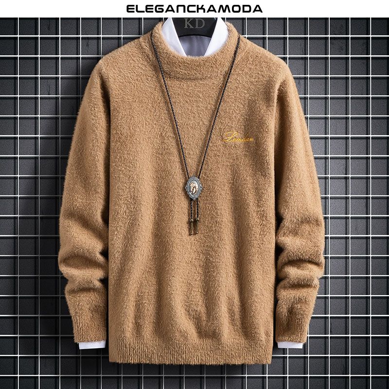 youth knitwear trendy fashion yarn male blue