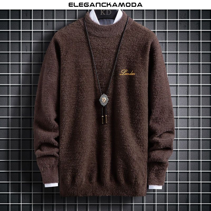 youth knitwear trendy fashion yarn male blue